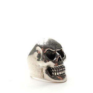 King Baby Studio Large Classic Skull Ring Fine Silver .925 MSRP $980 Size 13.5